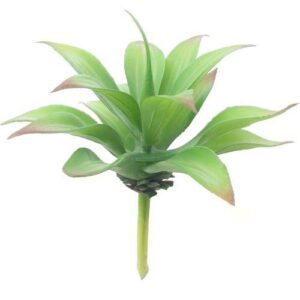 Agave Artificiel Vert et Rouge - Plante Décorative Durable