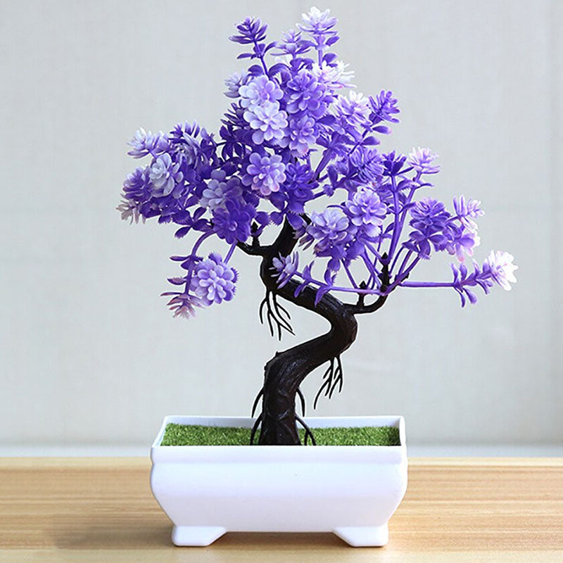 Arbre Bonsaï Artificiel Arbre Vert en Pot Bonsaï Décoratif Simulation
