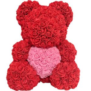 ours rouge en rose