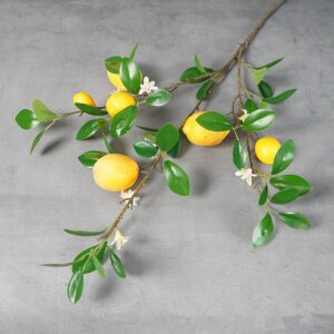citronnier artificiel fleuri branche 5
