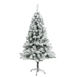 kf H6af79a4dbd77447096930ff0da4e5137q Arbre de No l Floqu en PVC Artificiel Accessoires de Mise en Sc ne D coration